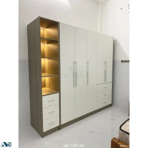 Tủ quần áo gỗ MDF 2m4x2m2 | AC24-02