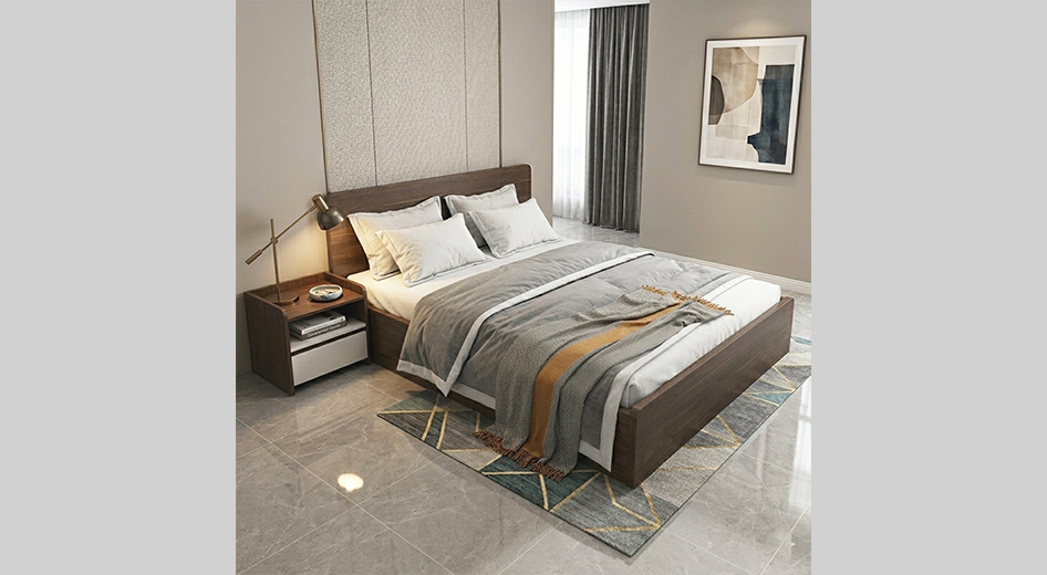 Giường ngủ hiện đại bo góc AB18-02 cao cấp